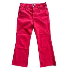 Kut From The Kloth Kelsey Ankle Length Flare Jean Devotion AB Fab Pink HW RAW 10